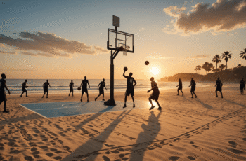 Terrains de basket & matchs pickup après-plage