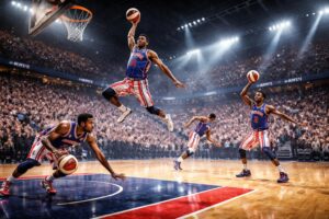 Basket-ball HTV organise des spectacles sportifs avec Harlem Globetrotters et dunk contests à Bercy