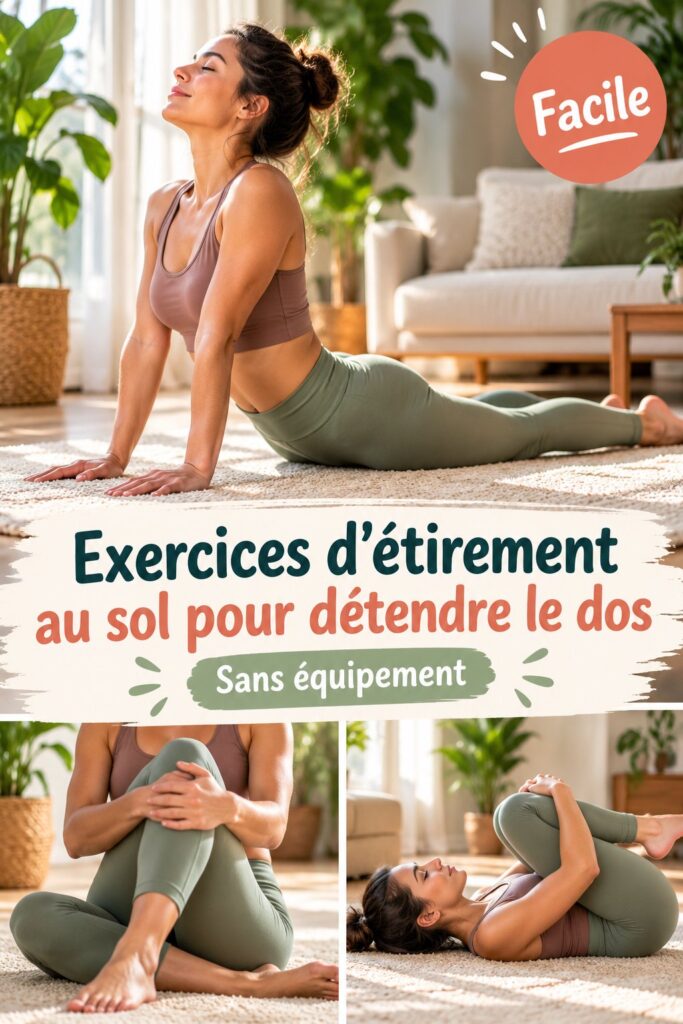 Un joueur de basket effectuant des étirements au sol pour détendre son dos.