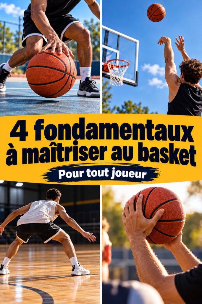 Un joueur de basket effectuant un tir avec une technique précise.